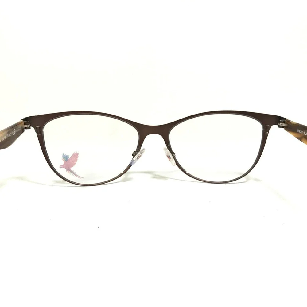 Maui Jim Eyeglasses Frames MJO2105-88M Matte Brown Horn Cat Eye 53-18-135